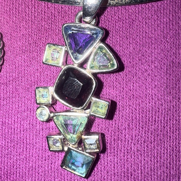 Vintage Lia Sophia 5 charms interchangeable with silver necklace - Picture 11 of 15